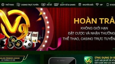 V9bet - Siêu khuyến mãi sảnh game casino hoàn trả 0.85%